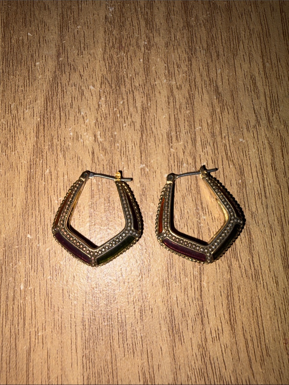 Hex Hoop Earrings